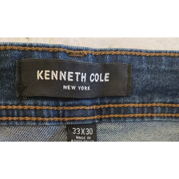 Men's Straight Tapered Kenneth Cole New York 34X30 Jeans- Dark Wash - Picture 6 of 8